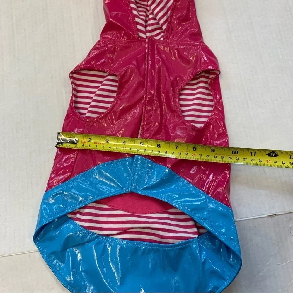 PINK Blue Reversible Dog Raincoat